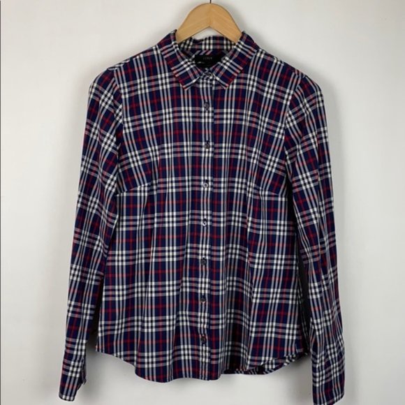 J. Crew Plaid Button Down Shirt - Red and Blue - Picture 3 of 11